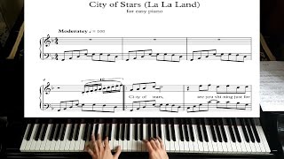 City of Stars - La La Land - Piano Tutorial plus Sheet chords