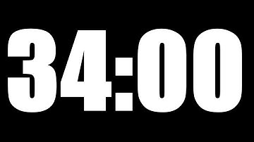 34 MINUTE TIMER | LOUD ALARM  ⏰