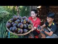 Mangosteen today is so sweet | Enjoy Fish Steam Eat with Mangosteen | Sros yummy cooking vlogs