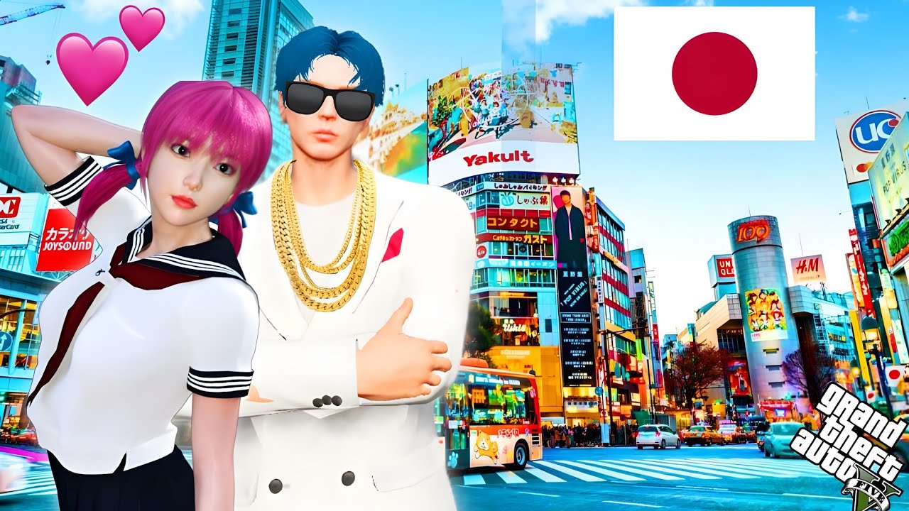 ဂျပန်နိုင်ငံ တိုကျိုမြို့မှာ ဂျပန်ကျောင်းသူလေးနဲ့ dateခဲ့တယ်👩‍❤️‍👨💕/ Dating Japanese Girl in GTA V