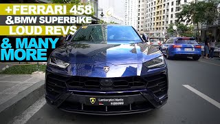 Lamborghini urus, ferrari 458 & superbike loud revs + many more