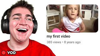 Reacting to my little sisters old videos (VOD)