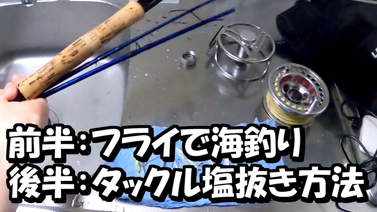 フライで海釣り／フライタックル塩抜き方法