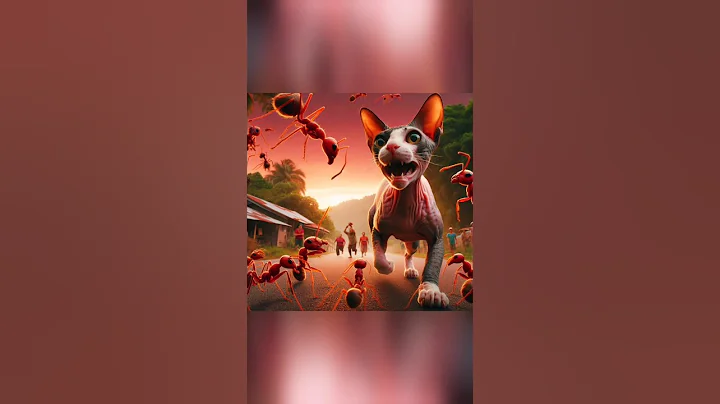 Watch the video about Cute Cat || Hairless Cat Attacked by Red Ants
