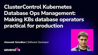 WEBINAR: ClusterControl Kubernetes Database Ops Panel Demo