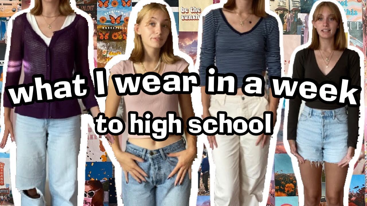what I wear in a week *to high school* ootw senior year YouTube