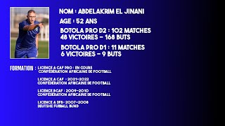عبد الكريم الجيناني Abdelkrim Jinani Entraineur Principal
