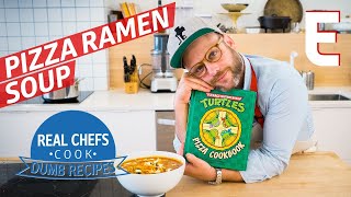 How to Make Pizza Ramen Soup like the Teenage Mutant Ninja Turtles – Real Chefs Cook Dumb Recipes