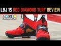 lebron 15 red diamond turf on feet