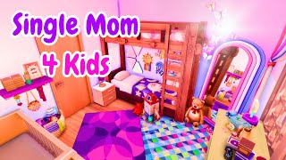 The Sims 4 | Single Mom, 4 Kids - Speed Build W\/Voice Over (No CC)