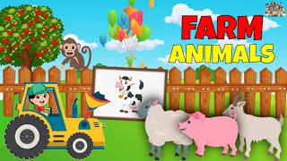 Learn Farm Animals Sheep Cow Goat Horse Cat Dog - Learn Farm Animals Names Sounds