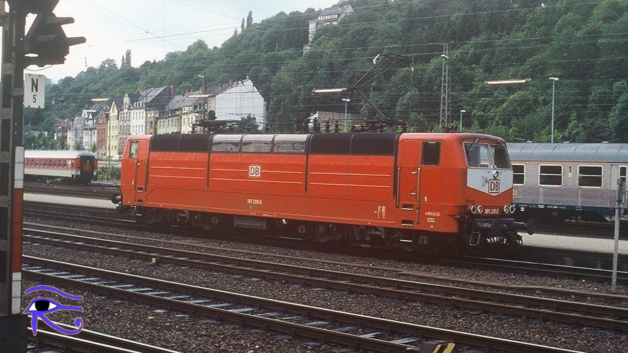 Hbf Koblenz/Bf Ehrenbreitstein DB Eisenbahnalltag August 1996 mit 110, 103, 141 001, 181 ua.