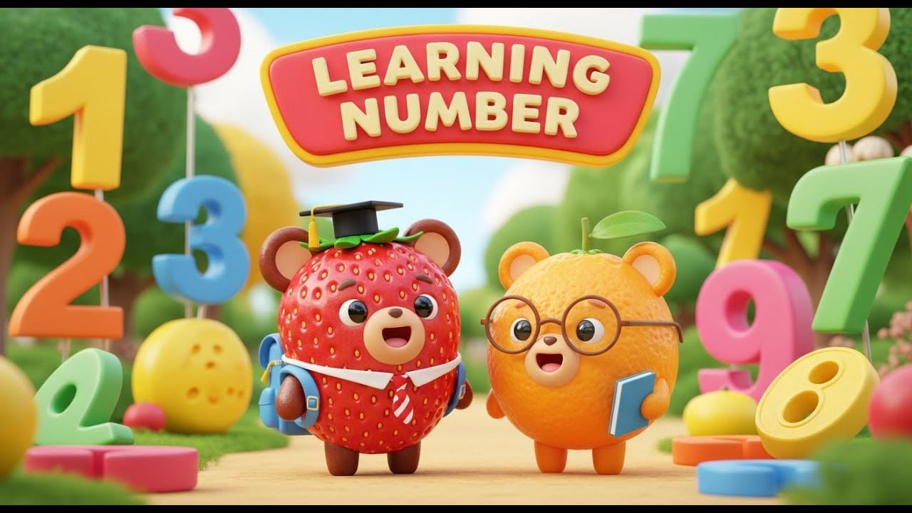 Numbers 1–15 with Cute Fruits 🍎🍌 | Sensory Learning for Babies | SENSORY BABY DAYS