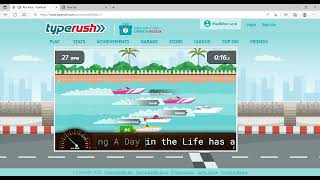 Typing Rush Boat Racing