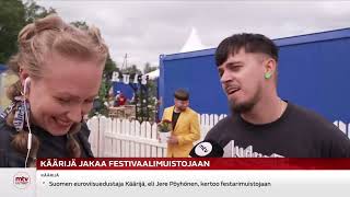 Käärijä in MTV3 Live interview at Ruisrock 7.7.23 (ENG SUB)