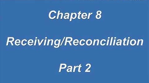 ShopPAK Video Tutorials: Chapter 8 - Receiving and Reconciliation Part 2