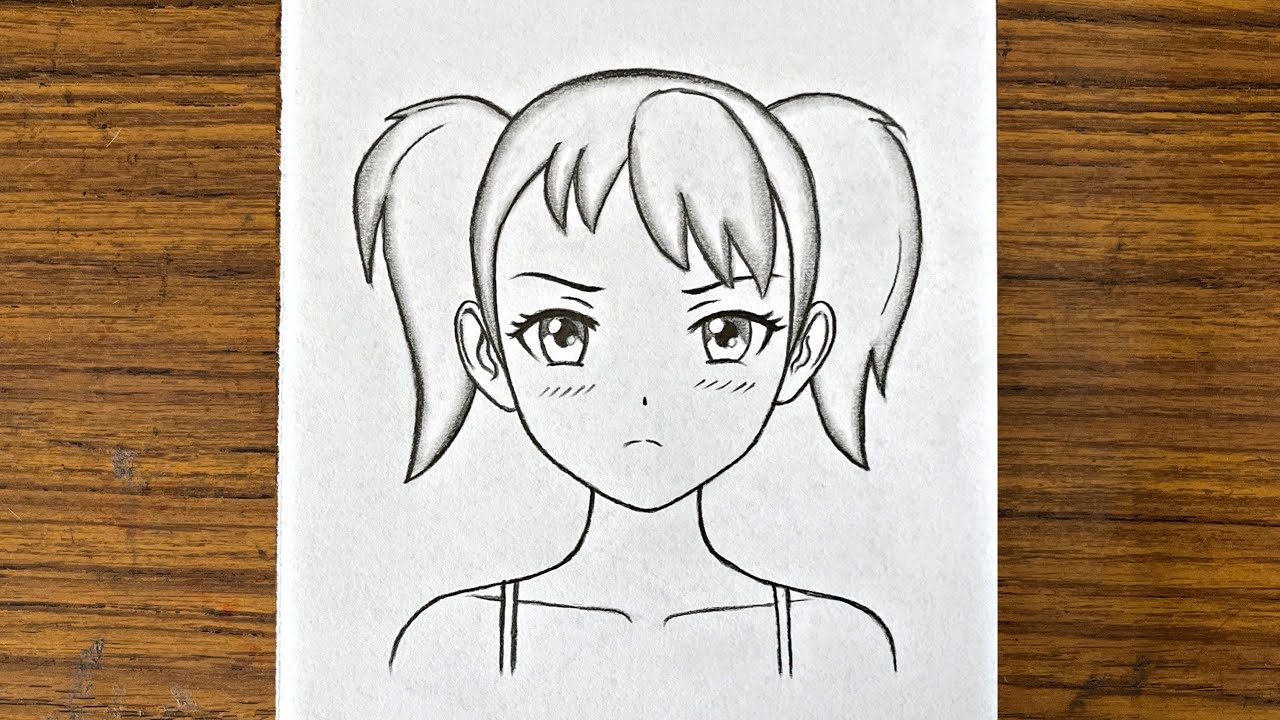 How to draw sad anime girl || Anime drawing tutorial || Easy ...