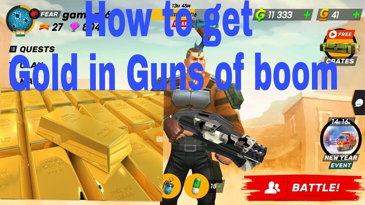 Easiest way to get gold and Gunbucks in guns of boom tutorial