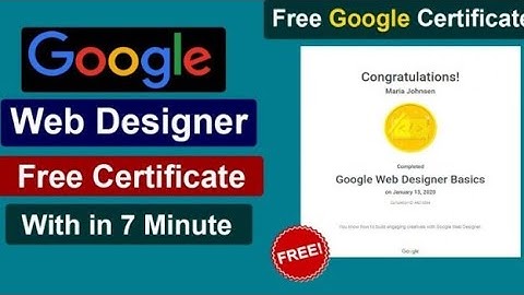 Google free certification course|| Google web development course