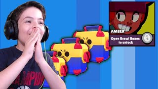 MEGA BOXES OPENING, UNLOCK AMBER? - Brawl Stars