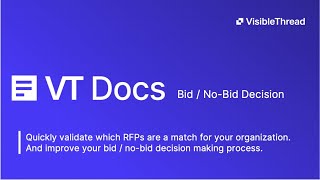 VT Docs - Bid / No Bid Decision Making