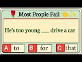 Most people Fail This English Grammar Quiz! 💫 | Only expert Can pass This Test!