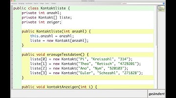 Zeigerstruktur, Suchen und Einfügen im Array