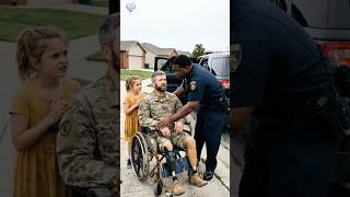 He Lost Both Legs For America...But Nobody Cared Until This Officer Stopped 🇺🇸 #soldier #kindness