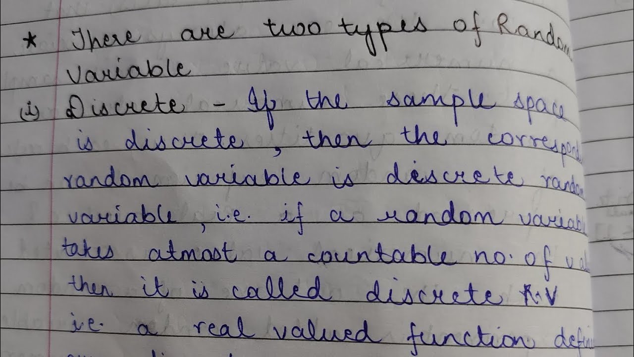 Random Variables !! Types of Random Variables !! Statistics BSc .. imp concept 