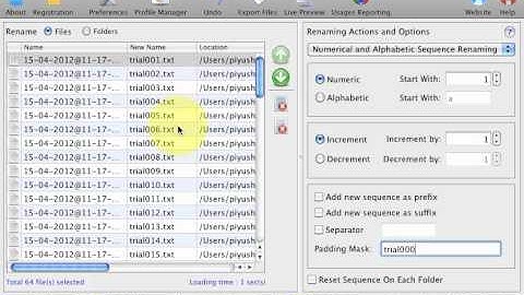 File Renamer for Mac - Batch Numeric and Alphabetic Sequence Renaming