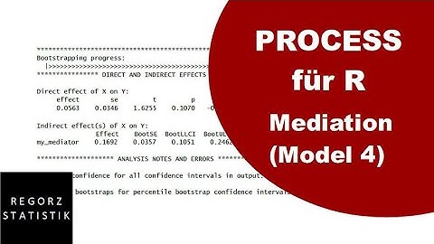 Mediation mit PROCESS für R (Model 4)