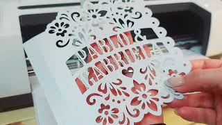 Customizable Banner SVG Cut Files templates Silhouette Cameo Talavera Wedding Papel Picado