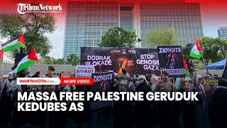 Massa Free Palestine Geruduk Kedubes AS