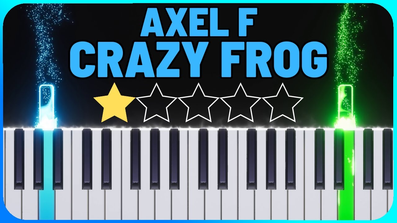 How To Play Crazy Frog On Piano Axel F - Crazy Frog - Easy Piano Tutorial with Sheet Music - YouTube