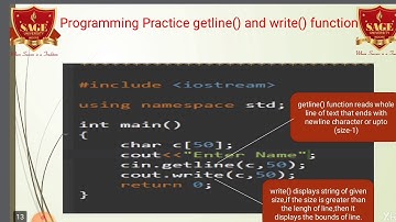 Unformatted Input Output function in C++ with programming example.