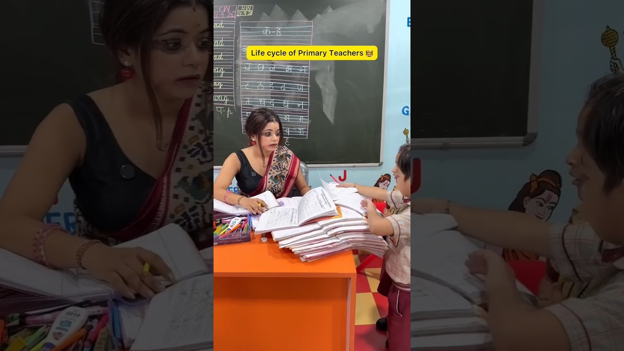 Life cycle of TEACHERS 🧑‍🏫.   #shorts #sejalgaba #school #ytshorts by Sejal Gaba 