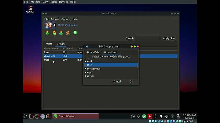 Enable USB Devices not Recognised in Virtualbox on PCLinuxOS KDE