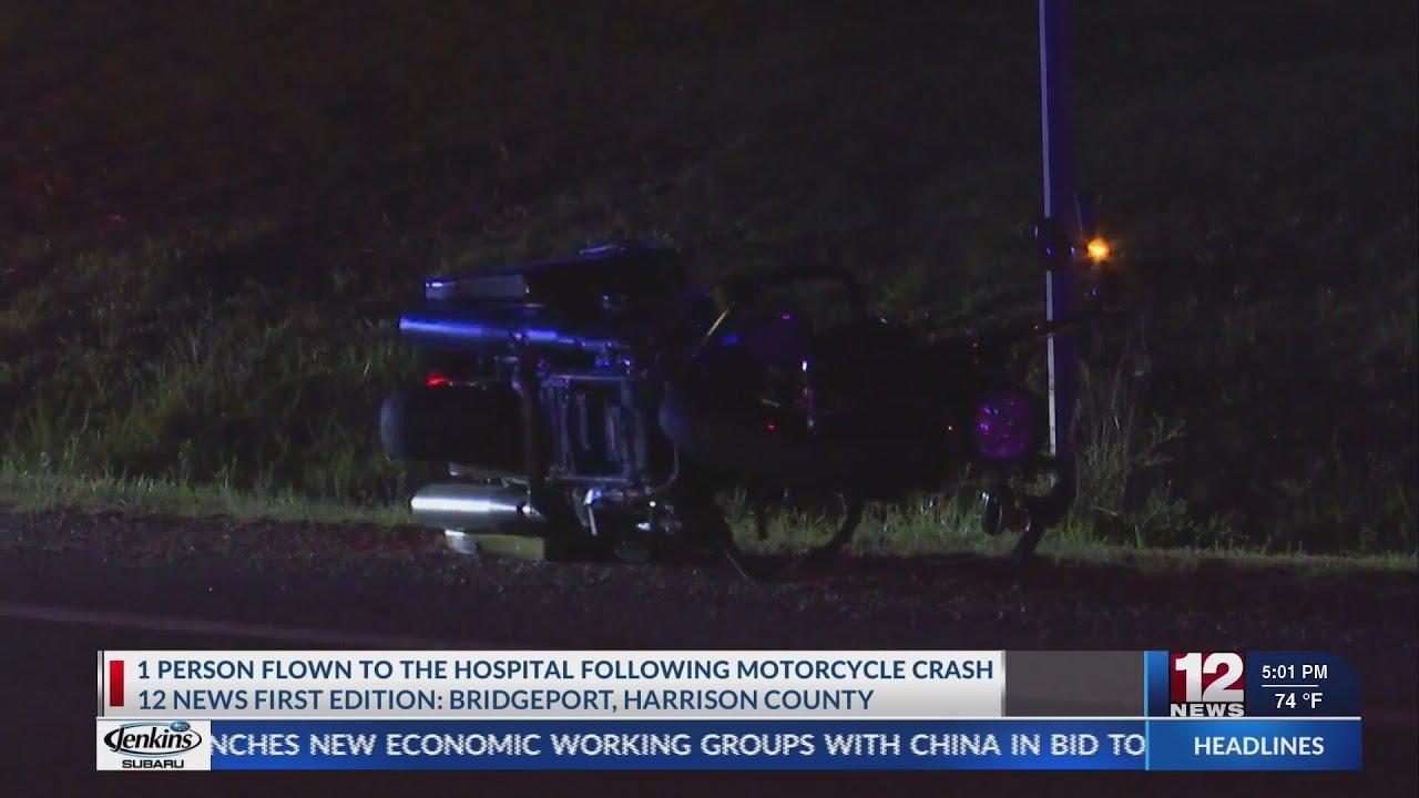 1 person flown to hospital following motorcycle crash in Bridgeport ...