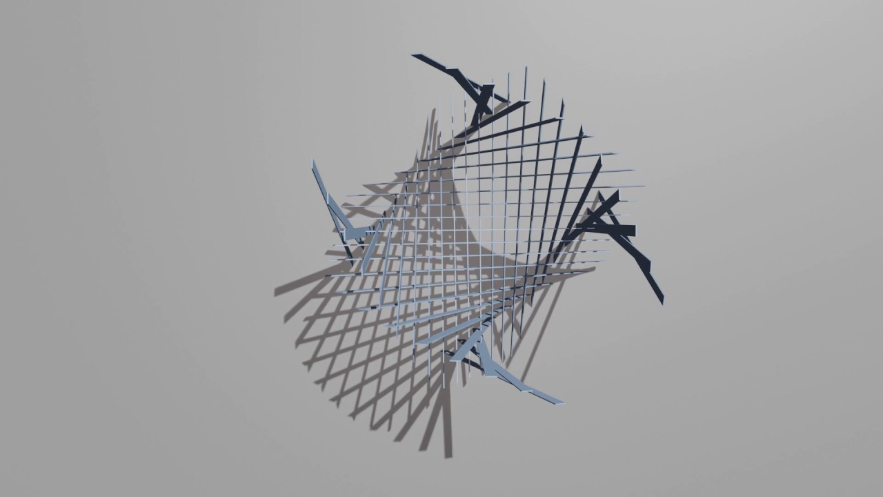 hyperbolic parabola with blender 2.8 object array modifier - YouTube