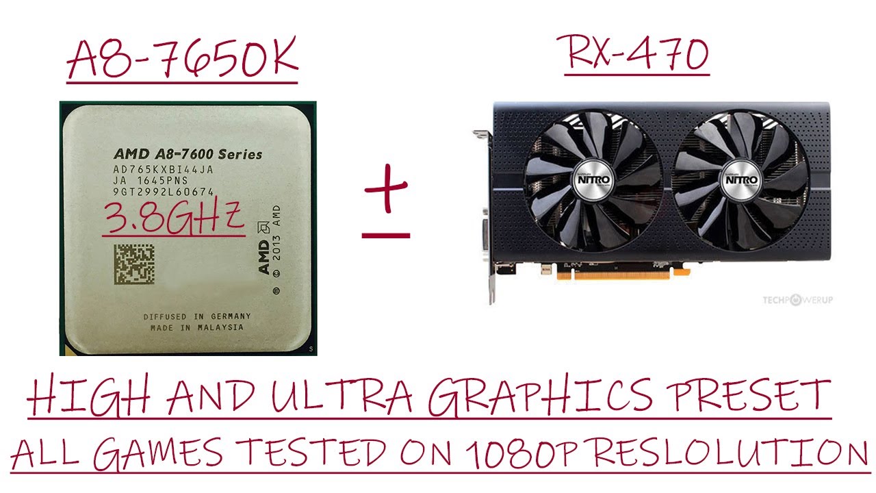 AMD A8-7650K & RX-470 in 2020 ( Benchmarking ) - YouTube