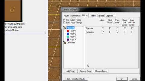 WC3 World Editor - Forces