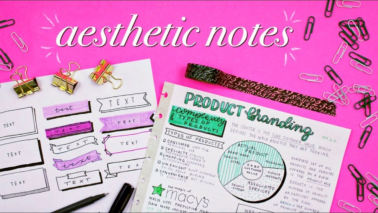 How To Take Pretty Notes (The Easy Way) - StudyStuff