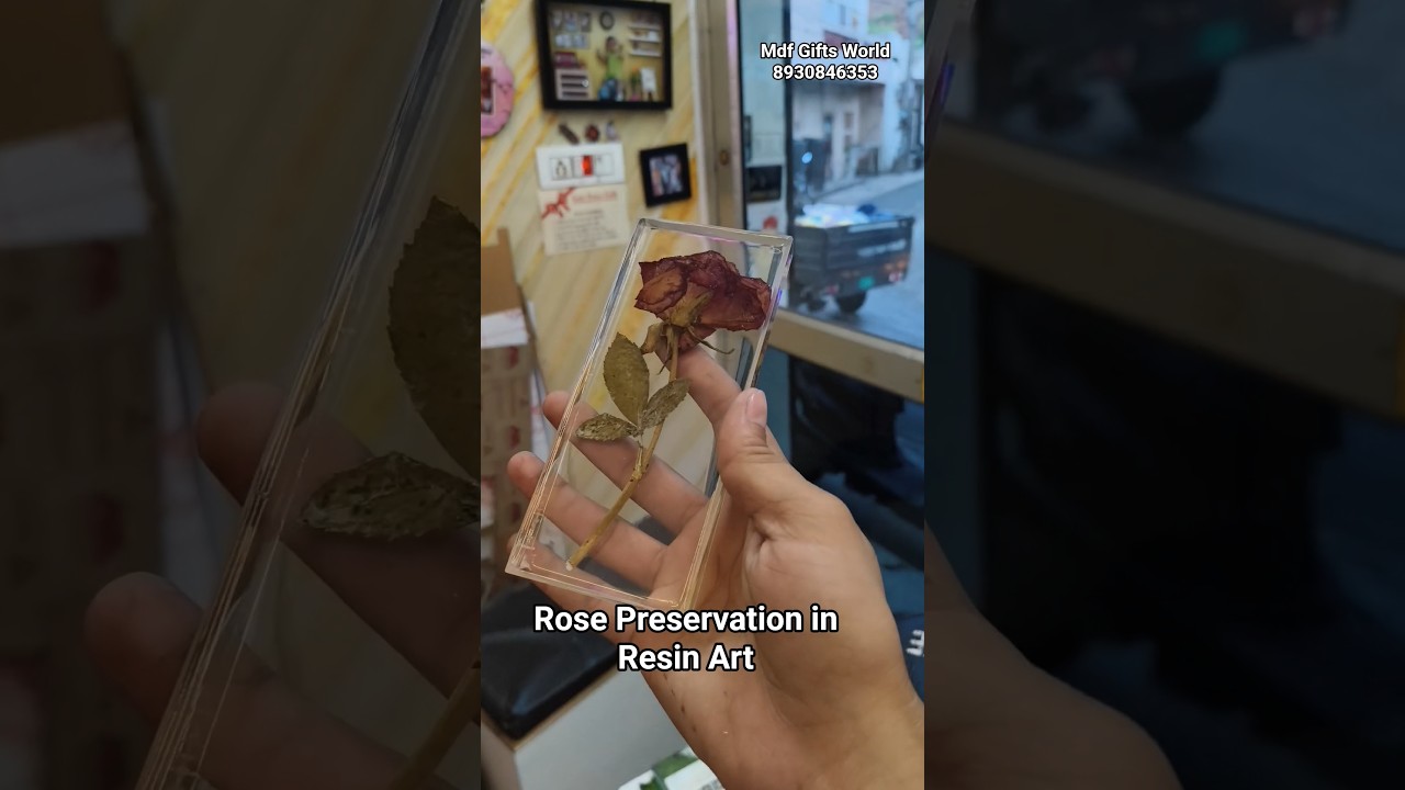 ✨ Crystal Clear Perfection! Watch This Rose Reveal in Epoxy Resin.Whatsapp on 8930846353 for order.