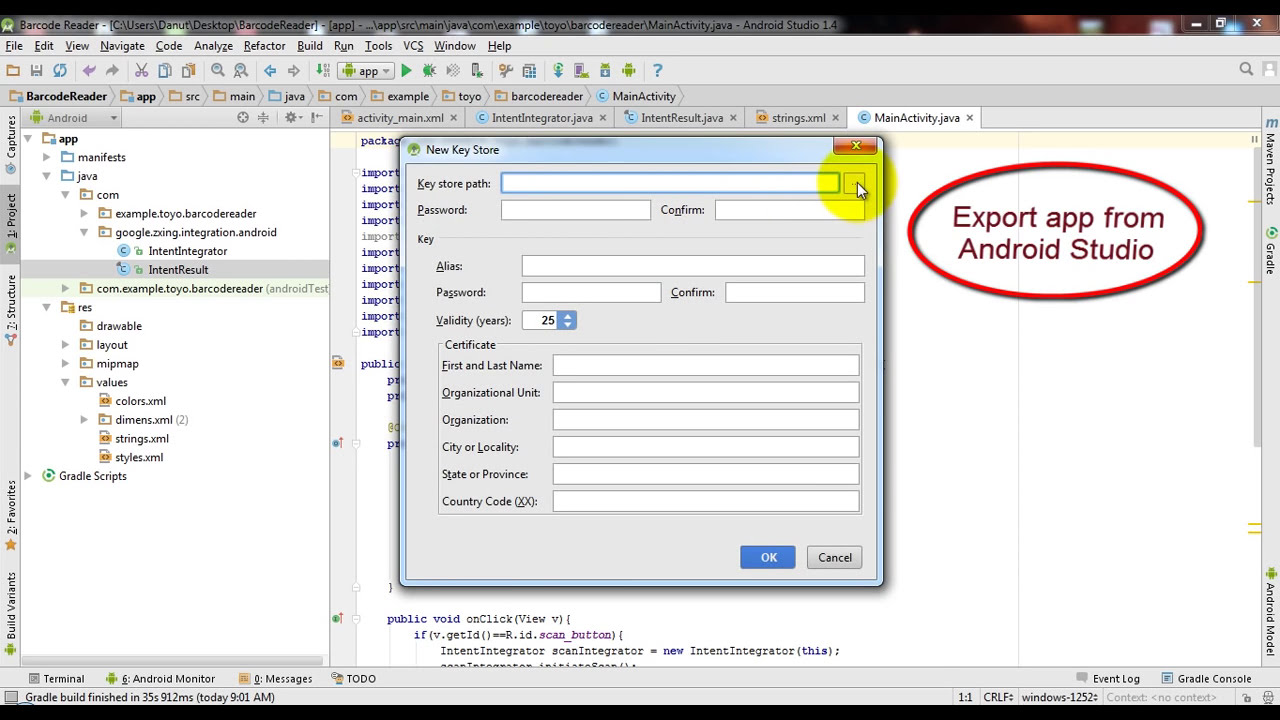 How To Create Barcode Reader App In Android Studio 14