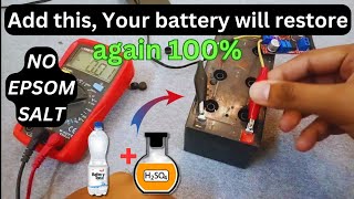 Reviving a Dead 12V Lead Acid Battery with Miracle Liquid: Watch the Restoration Process  #battery