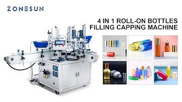 Roll-on Bottles Filling Capping Machine Deodorant Antiperspirant Essential oil Liquid Automatic