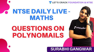 NTSE Daily Live - Maths | Questions On Polynomails | Surabhi Gangwar