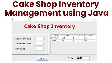 Cake Shop Inventory Management using Java