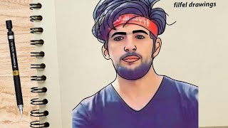 easy boy drawing pencil sketch