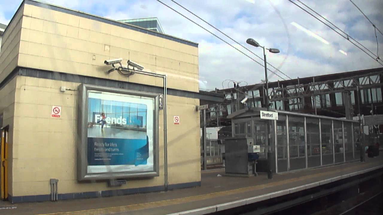 Train ride to Ilford showing the new Olympic Stadium & new Westfield centre at Stratford, London UK   24 09 2011